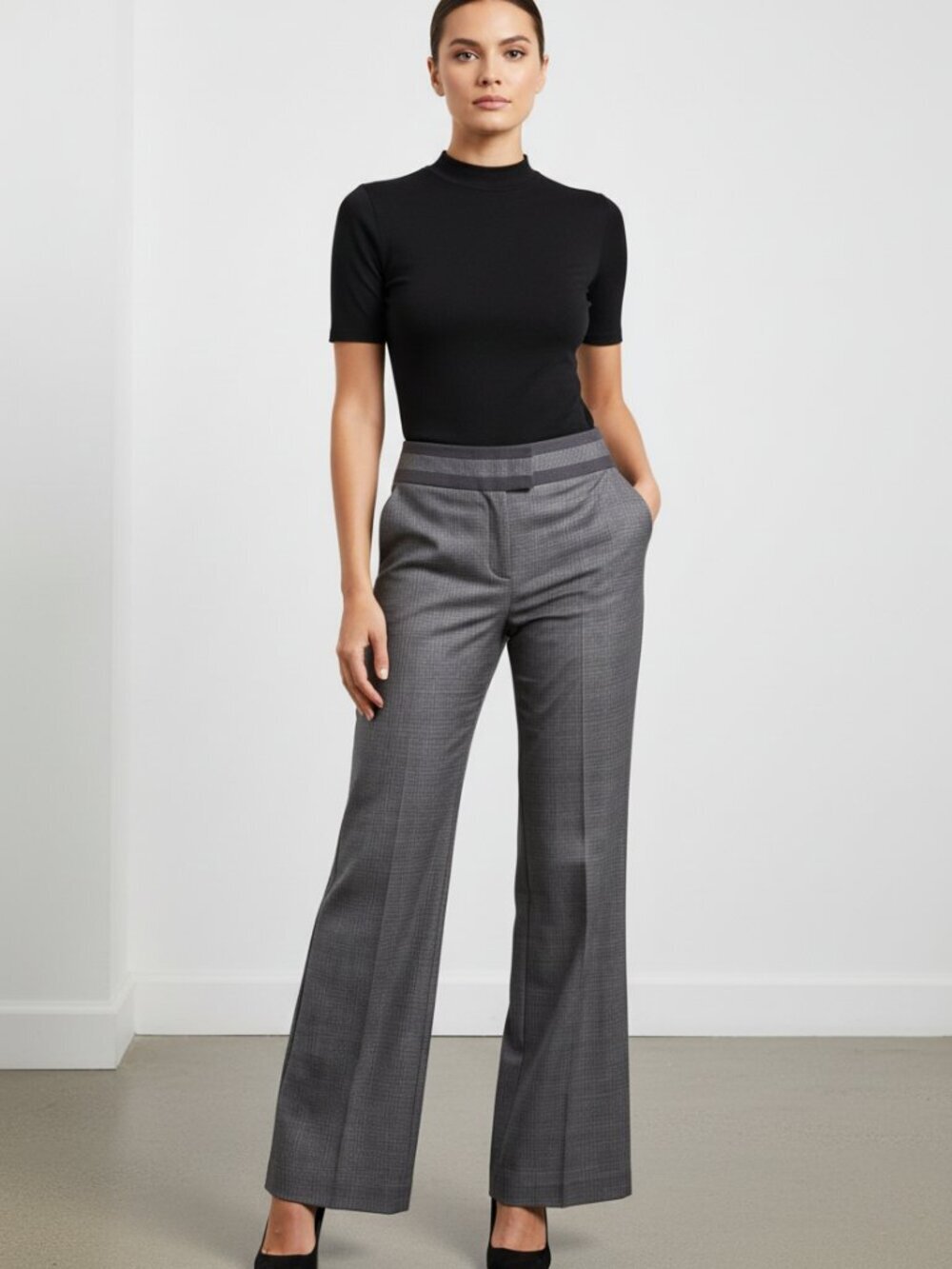 Work! The Limited Cassidy Fit Plaid Wide-Leg Trousers (Size 6)